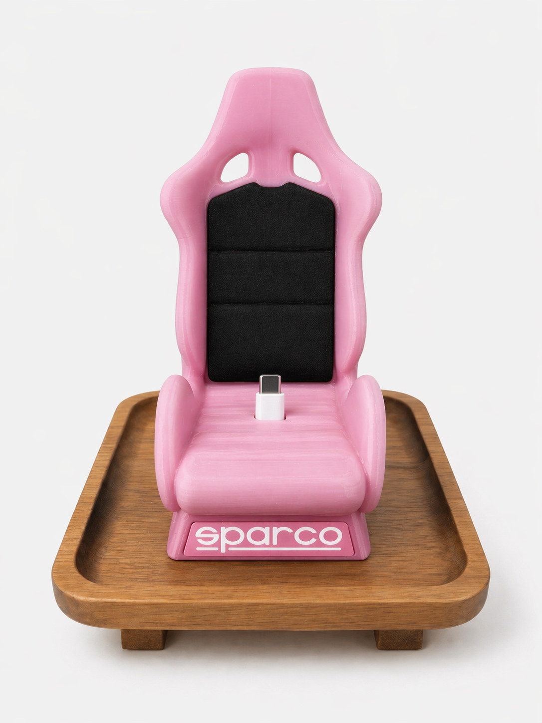 Sparco Racing Seat Inspired Phone Dock| Desk Setup Charger Stand | Gamer Room Decor