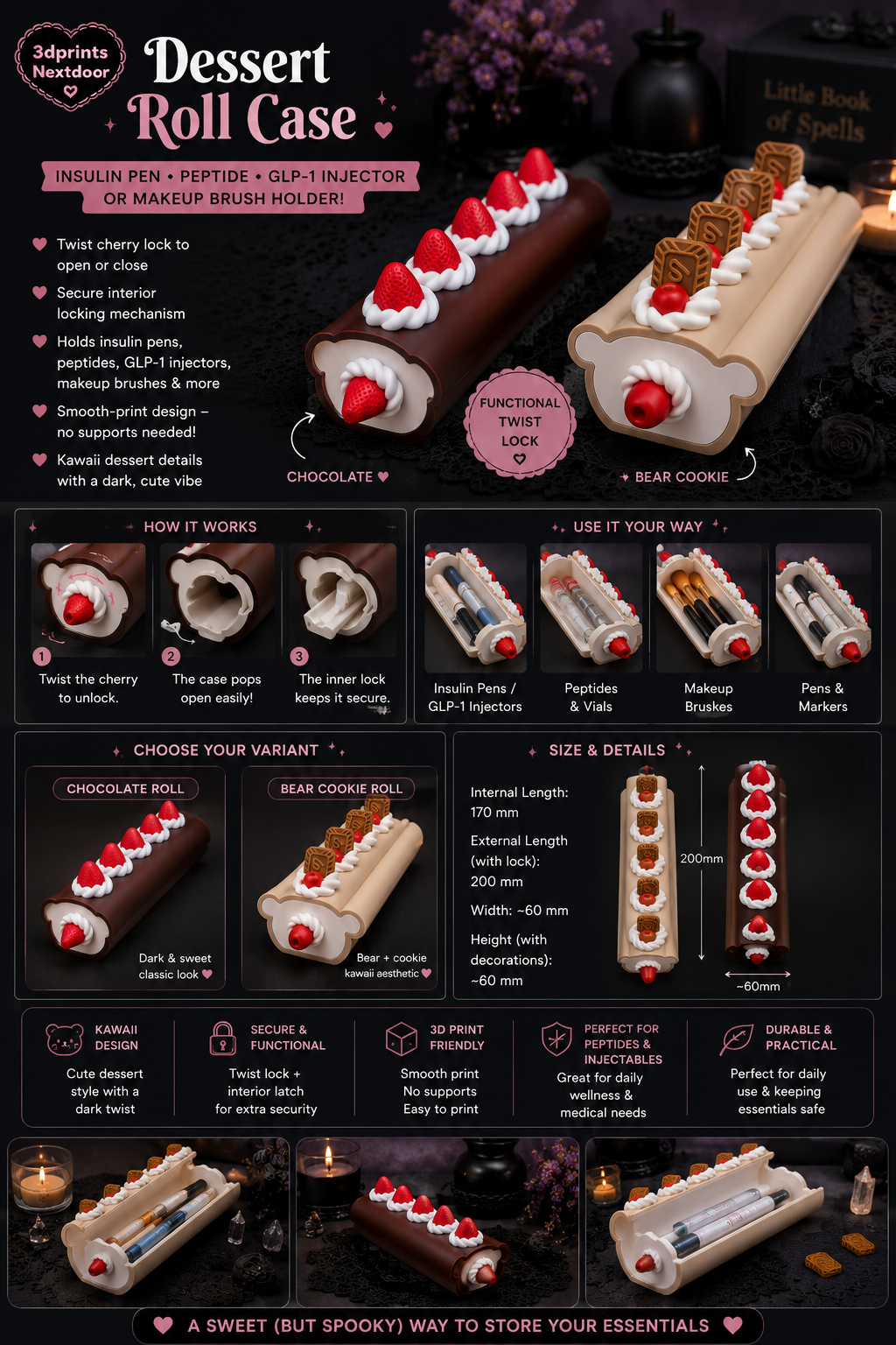 Dessert Roll Storage Case🍪🍓