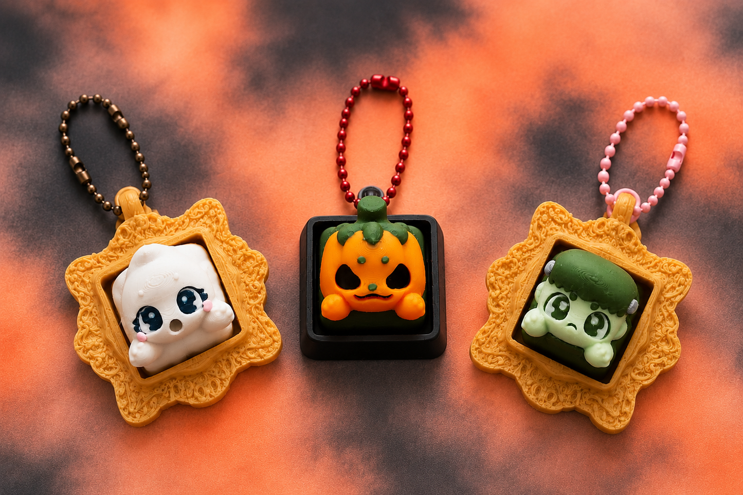 π» Kawaii Halloween Clicker Keychains