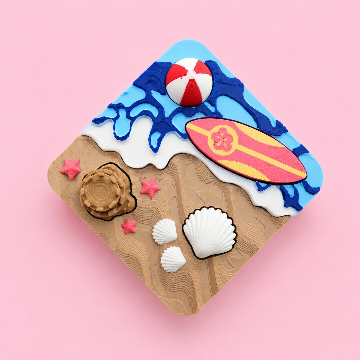 ποΈ Beach Day Clicker Board | 4-in-1 Summer Fidget