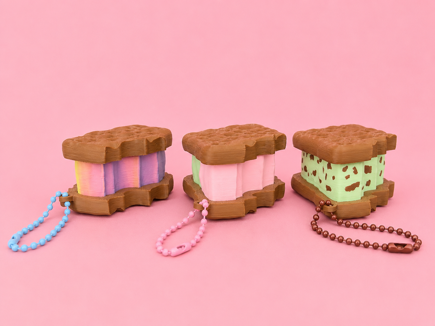 Ice Cream Sandwich Clicker Keychain🍦