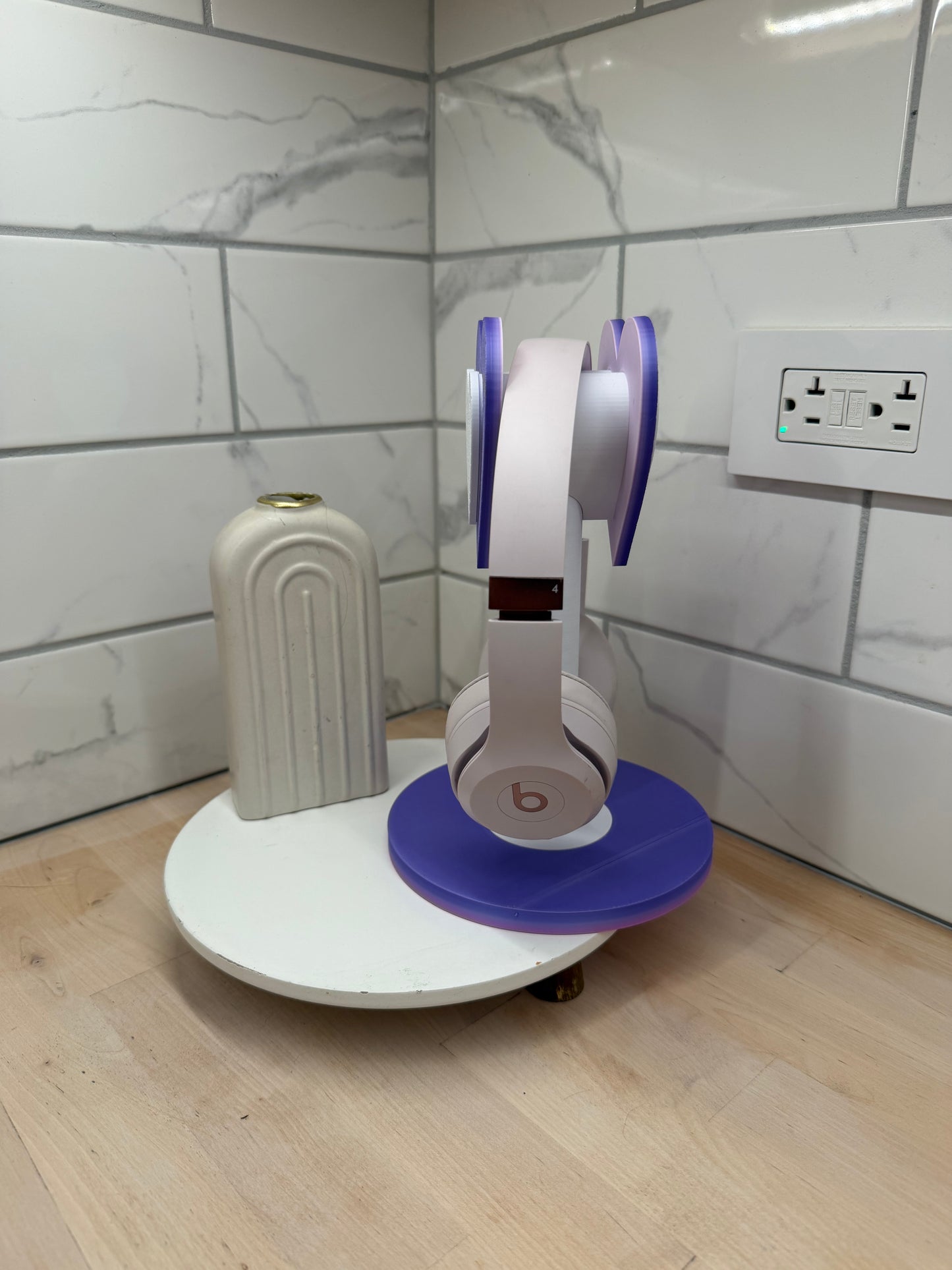 Purple Heart HeadPhone Stand