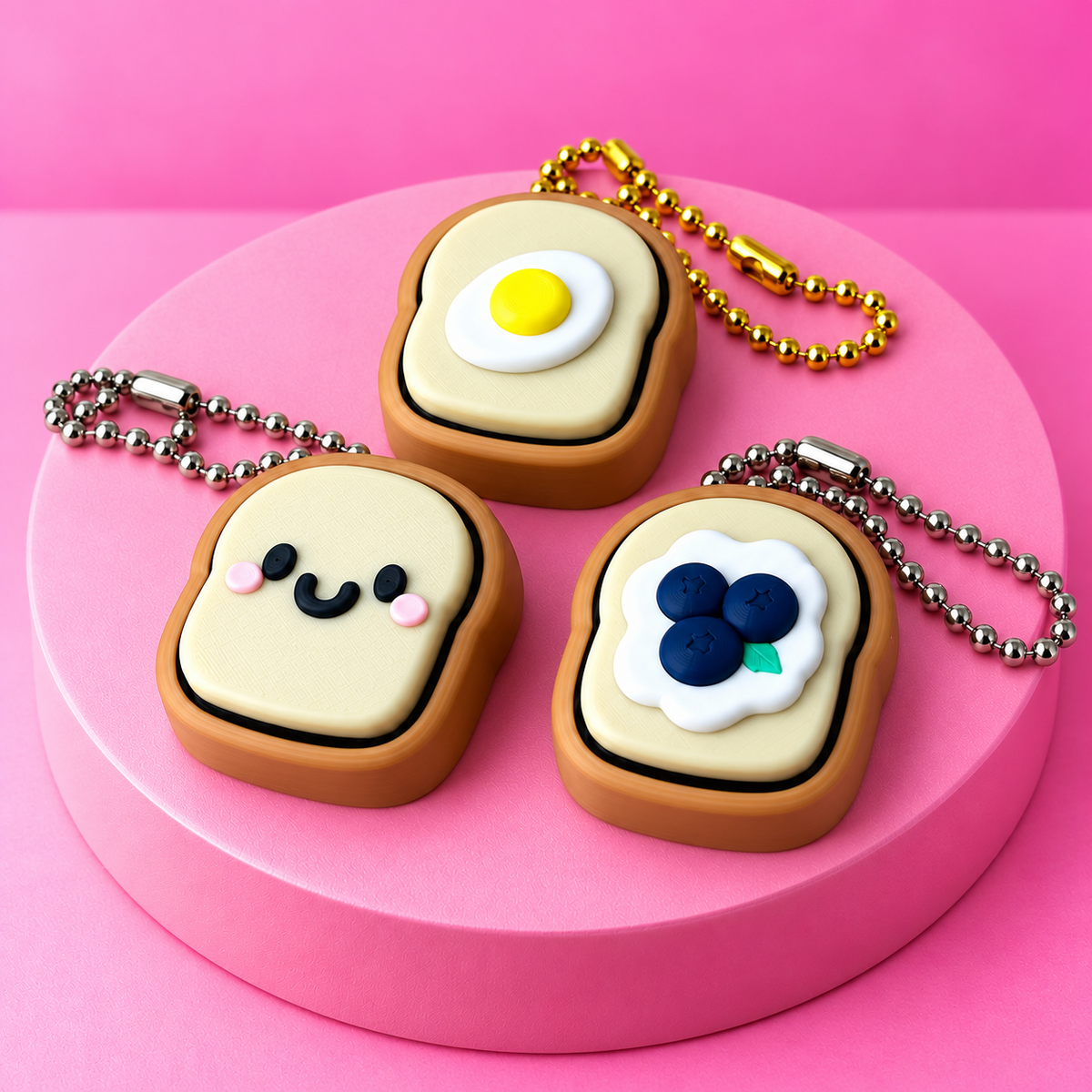 π Tiny Toast | Kawaii Clicker Keychains
