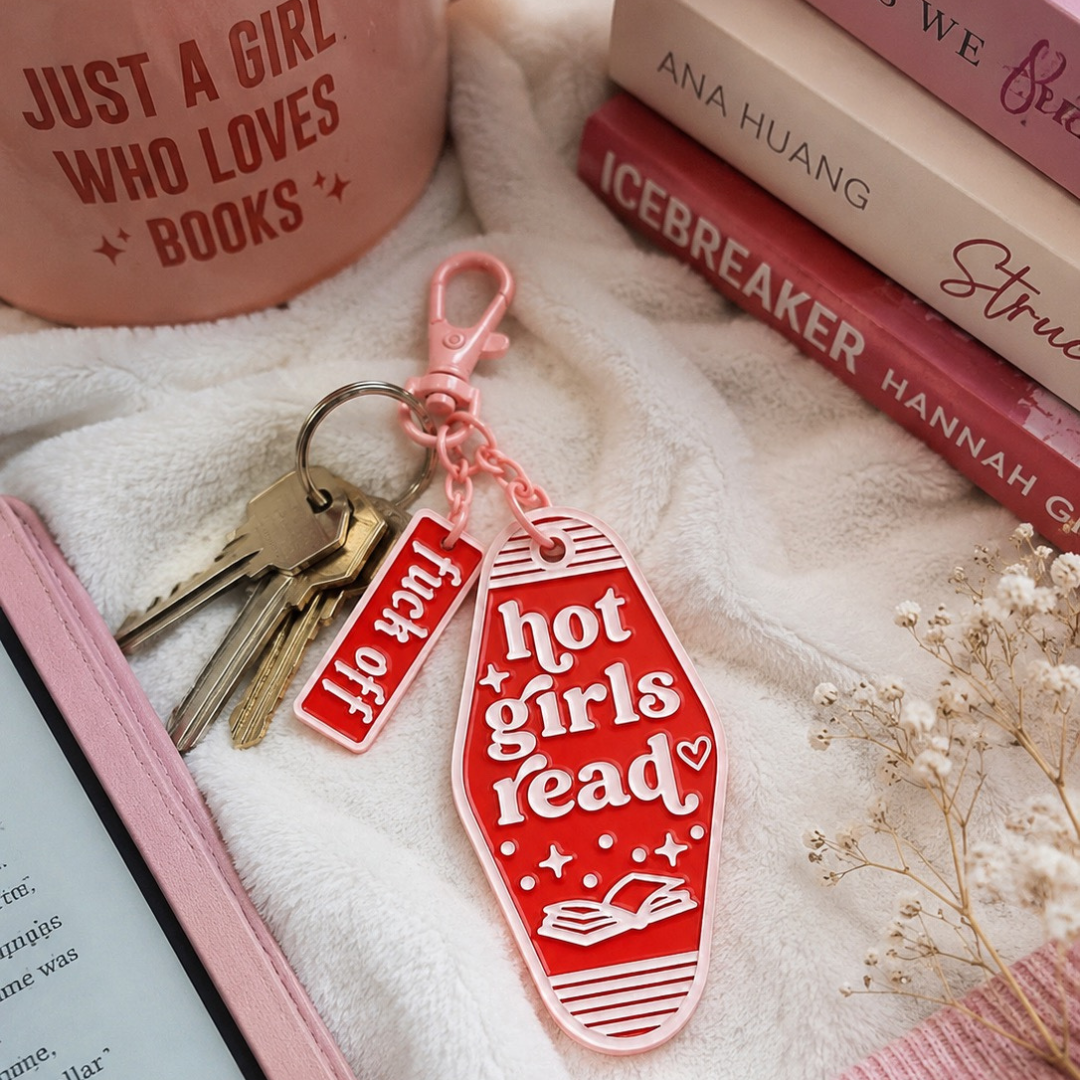 📚✨ Hot Girls Read Motel Keychain ✨📚