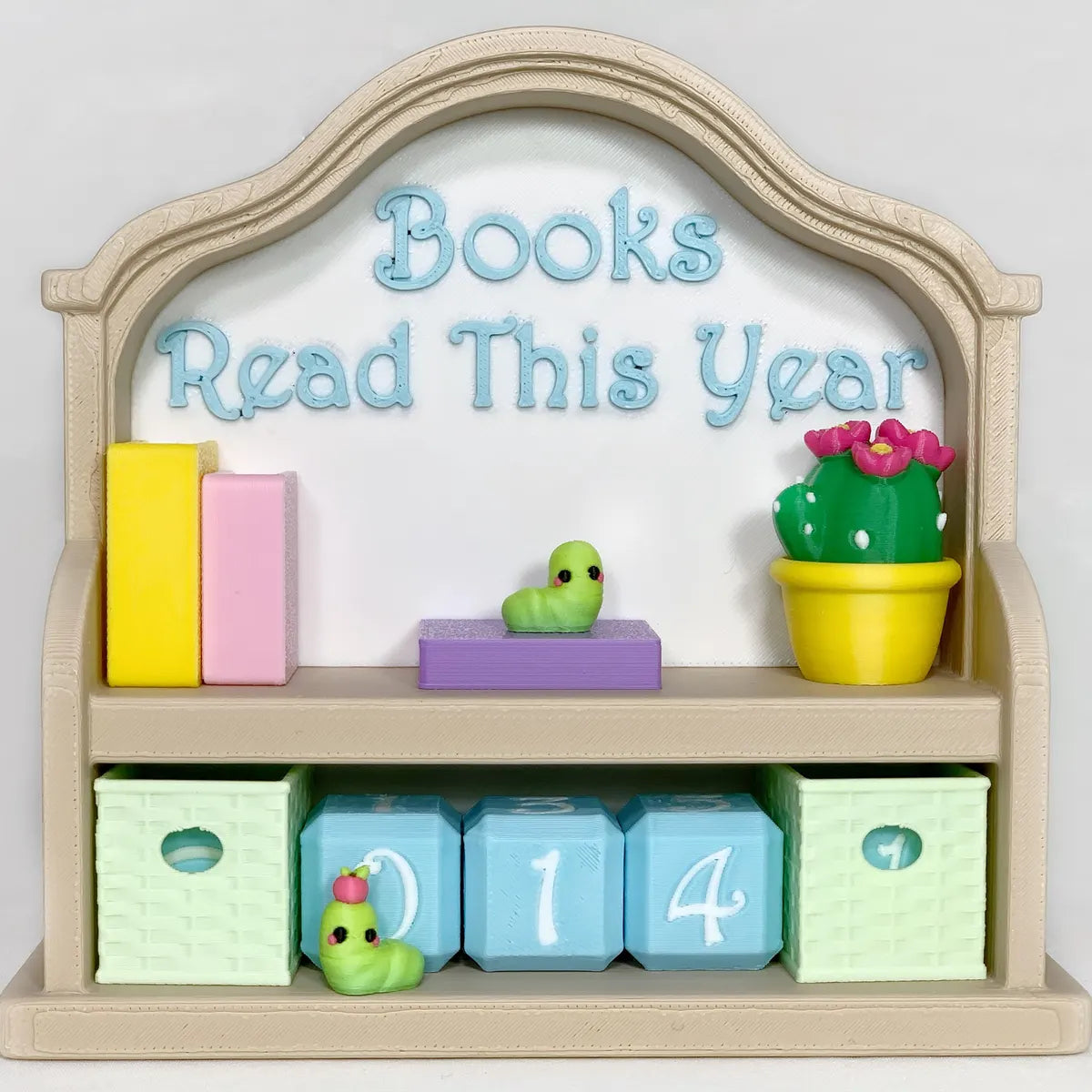 🐛 Read It & Count It! Mini Bookshelf Reading Tracker