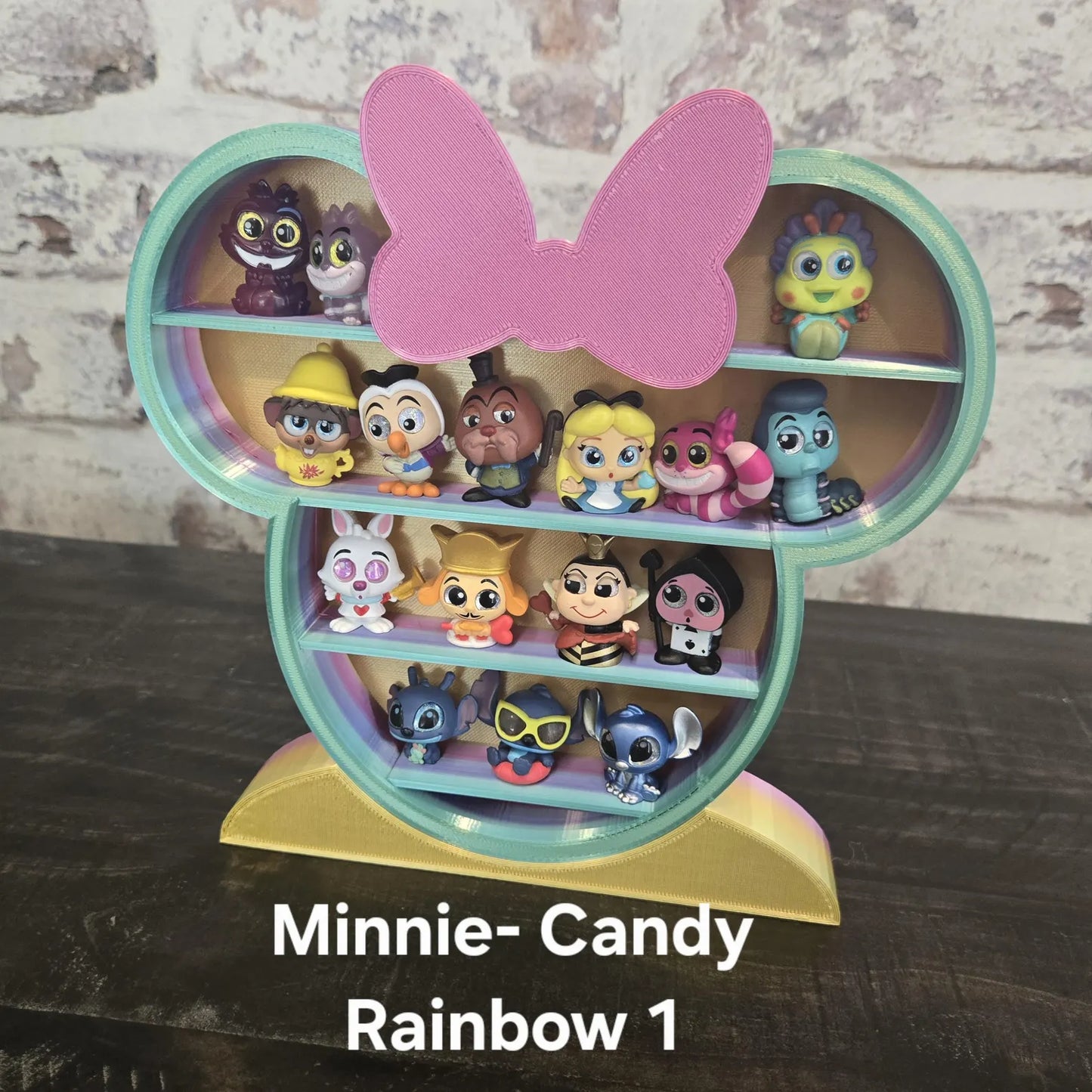 Disney themed display shelfs for Doorables and toy figurines