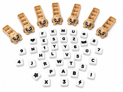 Custom Cat Or Dog Name Clicker Set (1-6 Tiles) Keychain| Cute Custom Letter Fidget Toy| Cute Desk Accessory