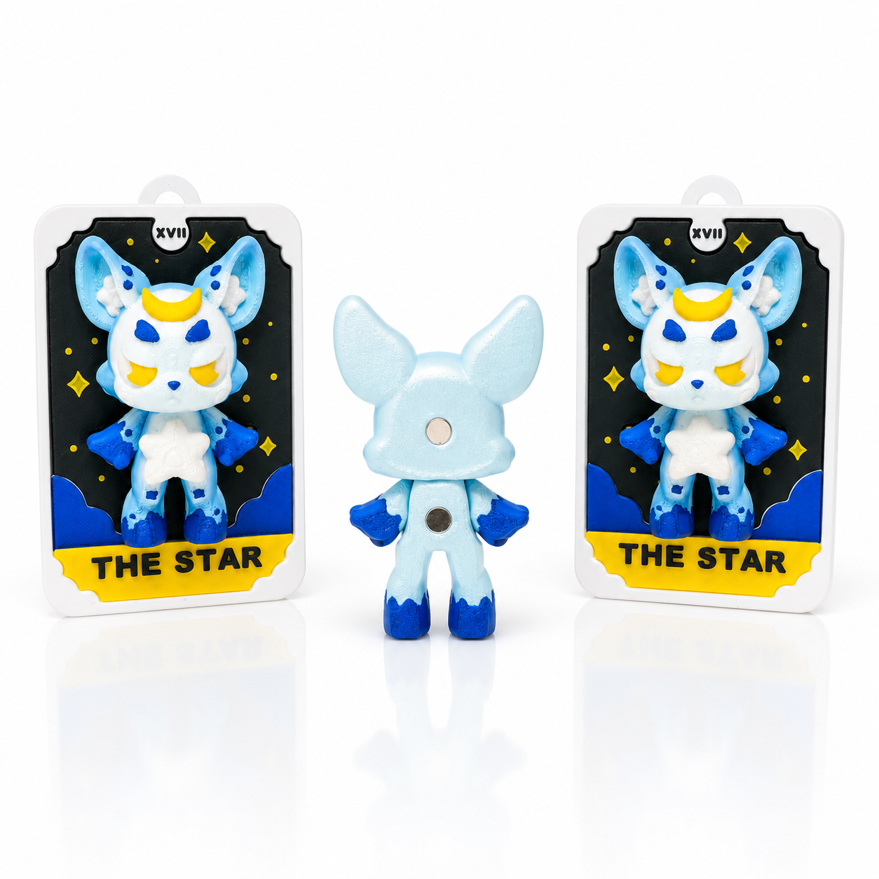 The Star Tarot Card Double Clicker | Magnetic Flexi Fidget Clicker | Goth Kawaii Keychain✨
