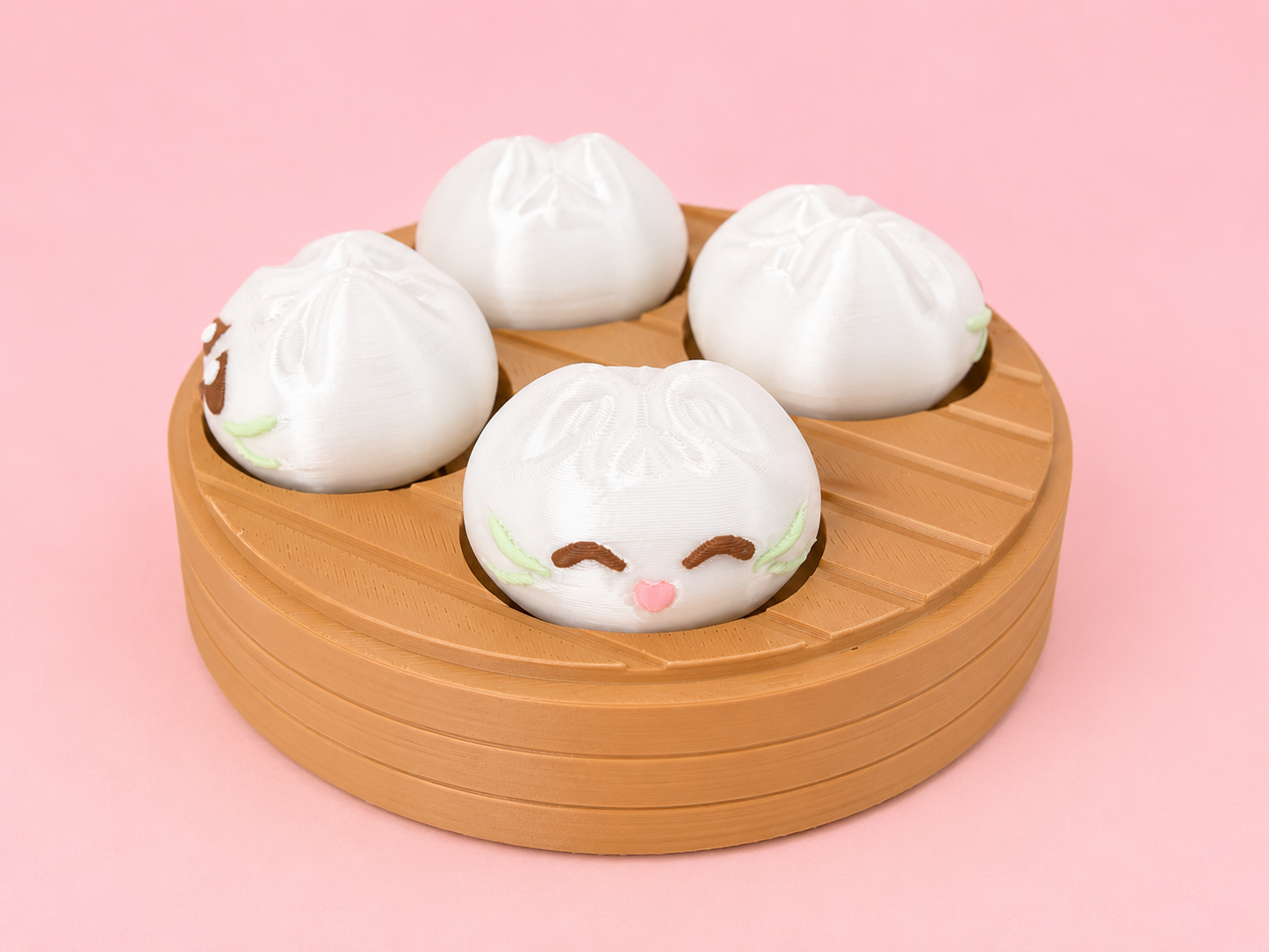 🥟 Kawaii Bao Bun 4 Clicker Set