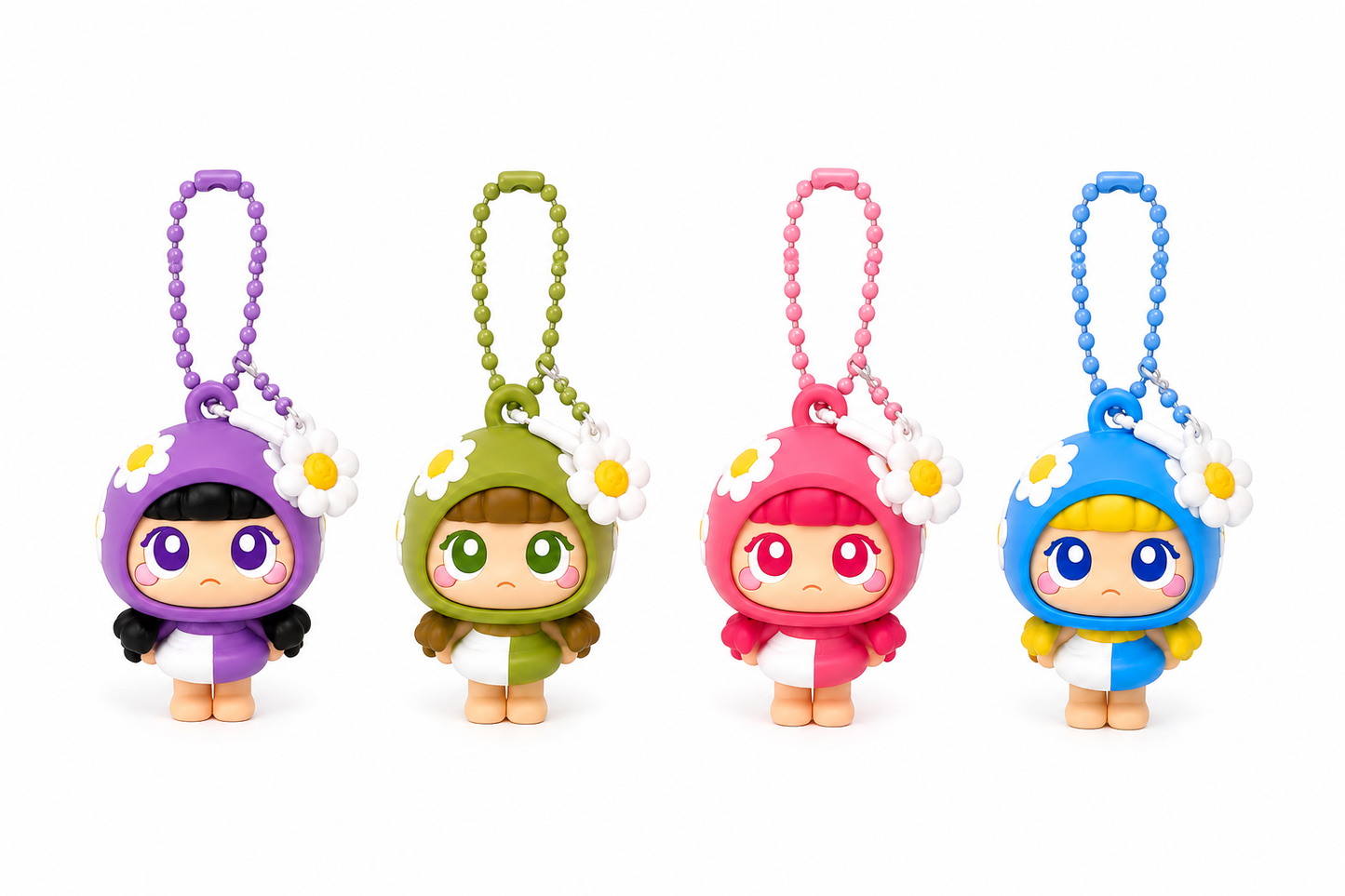 Summer Daisy Pool Girl Keychain| Kawaii Poolside Figure Charm| Bag Charm & Desk Girly