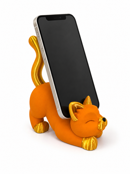 Kawaii Stretch Cat Phone Stand| Cutes Desk Holder|Aesthetic Phone Holder
