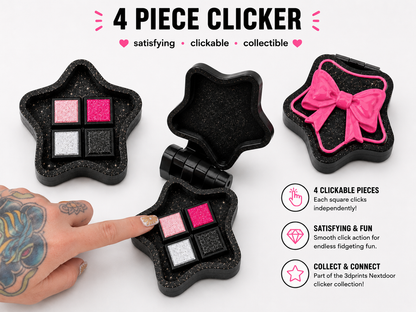 Kawaii Star Clicker Compact ✨ 4 Piece Fidget Clicker