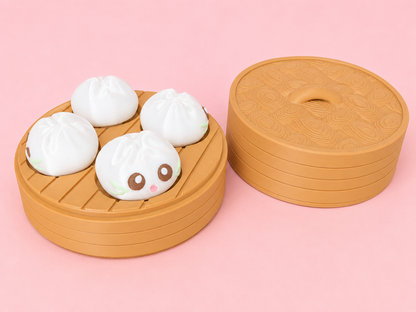 🥟 Kawaii Bao Bun 4 Clicker Set