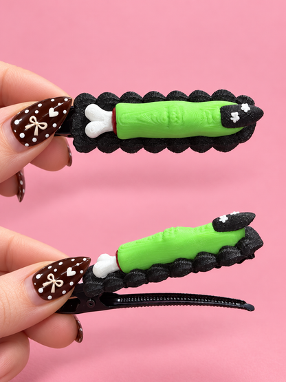🎀 Decoden-Inspired Kawaii Hair Clips 🍰🔪