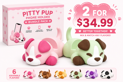 Kawaii  Pitty Pup Phone Holder | Kawaii Desk Stand | Cute Puppy Phone Stand