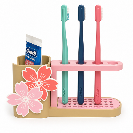 Cherry Blossom Bathroom Set | Toothbrush Holder| Soap Holder🌸