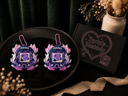 Zodiac Tamagotchi Clicker Keychain✨