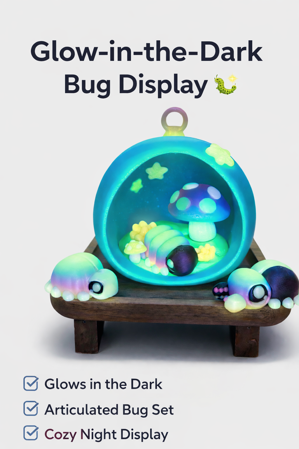 Glow-In-The-Dark Articulated Bug Display