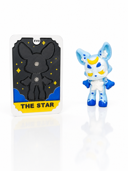 The Star Tarot Card Double Clicker | Magnetic Flexi Fidget Clicker | Goth Kawaii Keychain✨