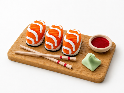 Salmon Nigiri Fidget Clicker | 3d Printed Sushi Sensory Fidget Clicker | Desk Decor