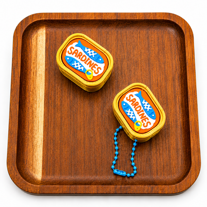 Satisfying Mini Sardines Pocket Keychain Fidget Clicker