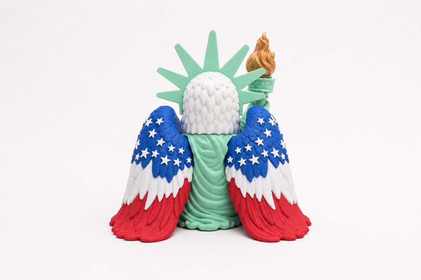 Patriotic 3D Printed Display Figure | USA Decor | Eagle Statue of Liberty | Desk Shelf Collectible
