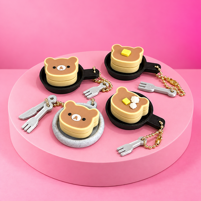 🐻🥞 Beary Sweet Pancakes | Fidget Clicker Keychains