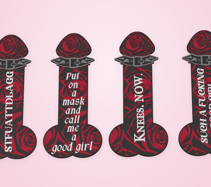 Spicy BookTok Rose Bookmark | Dark Romance Bookmark