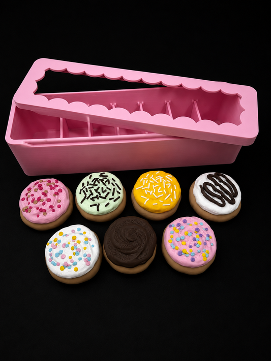 🍪 Pink Sugar Cookie Weekly Pill Organizer | AM + PM Compartments