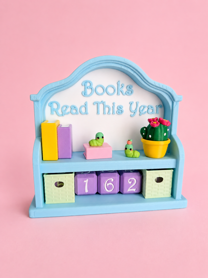 🐛 Read It & Count It! Mini Bookshelf Reading Tracker
