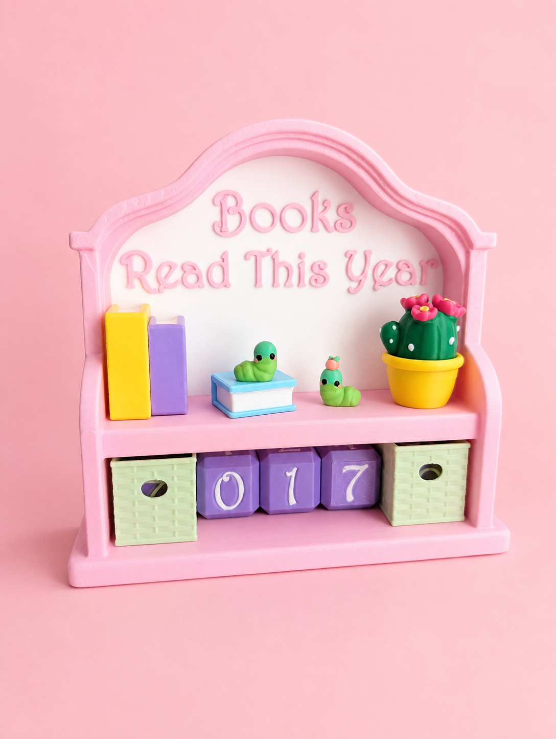 🐛 Read It & Count It! Mini Bookshelf Reading Tracker