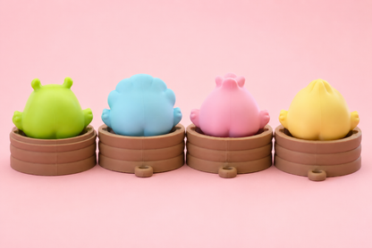 🍑 BumBuns Clickies 🥟 | Steamer Basket Fidget Friends