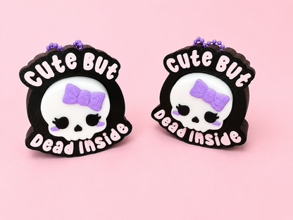 💀 Cute But Dead Inside Clicker Keychain