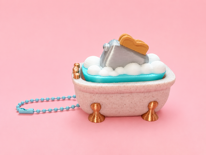 🛁 Bubble Bath Clicker Keychain (Toaster Edition)