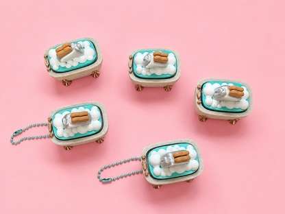 🛁 Bubble Bath Clicker Keychain (Toaster Edition)