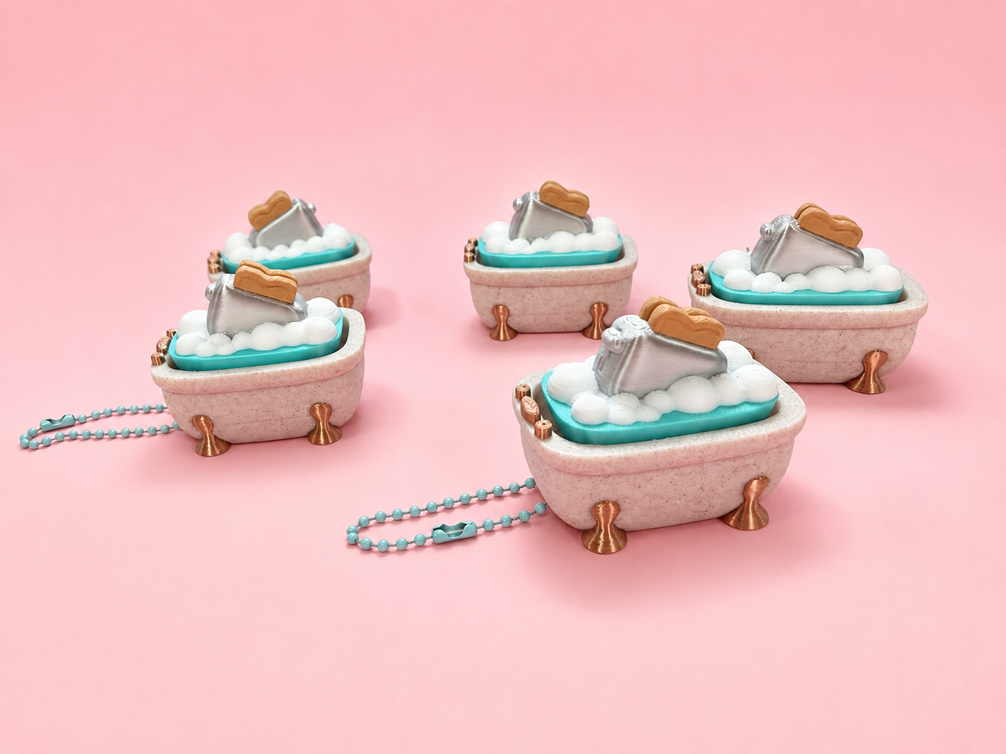 🛁 Bubble Bath Clicker Keychain (Toaster Edition)