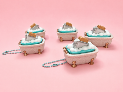 🛁 Bubble Bath Clicker Keychain (Toaster Edition)