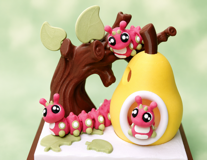 🍐 Pear Hide Caterpillar Flexi Playset