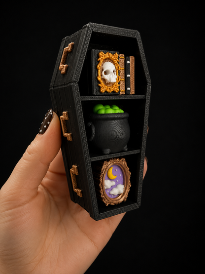 🪦 Spooky Build Your Own Coffin Shelf Clicker or Keychain
