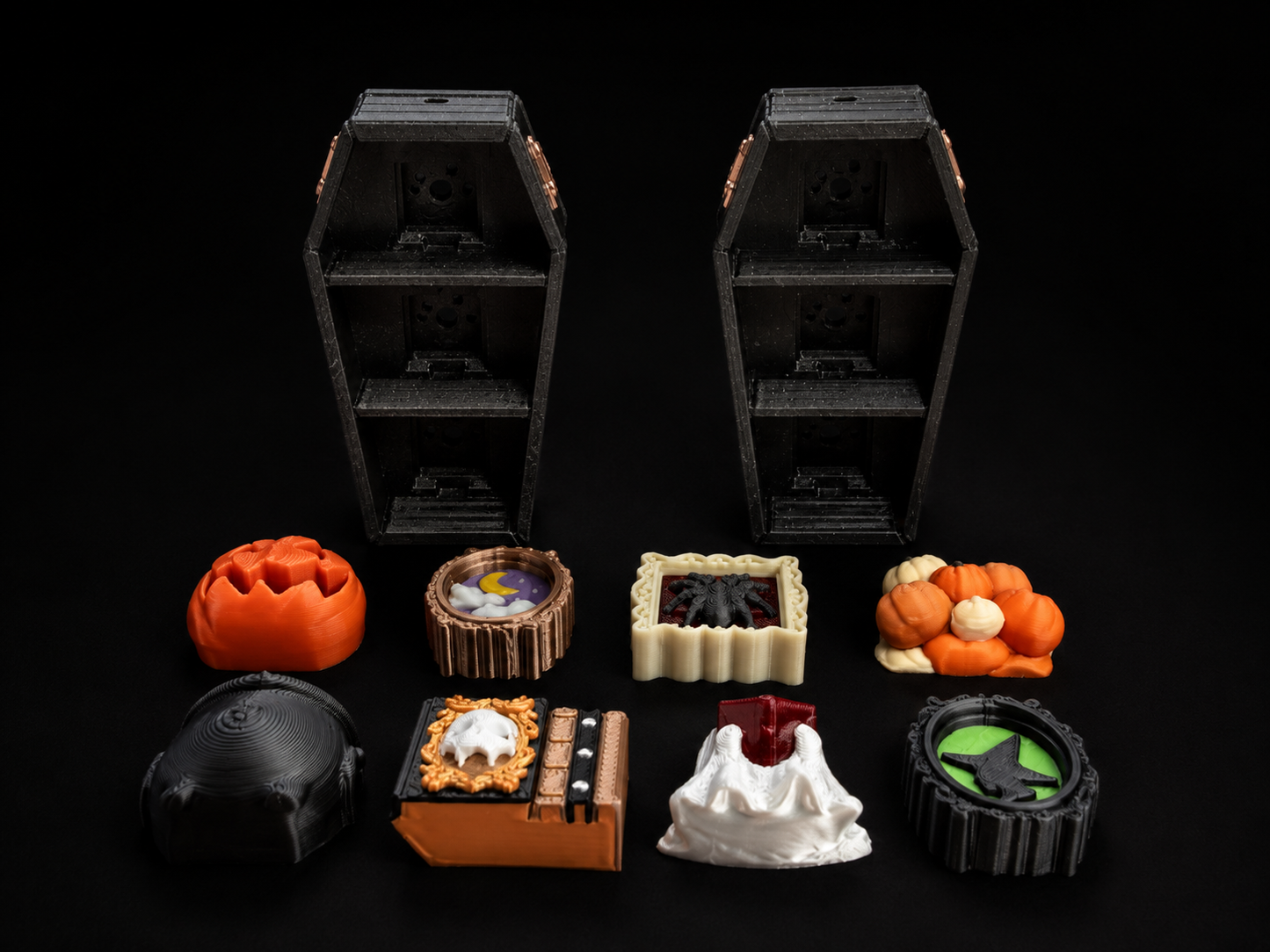 🪦 Spooky Build Your Own Coffin Shelf Clicker or Keychain