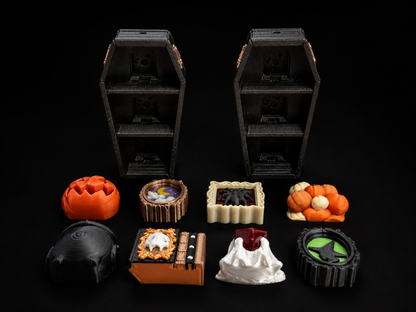 🪦 Spooky Build Your Own Coffin Shelf Clicker or Keychain