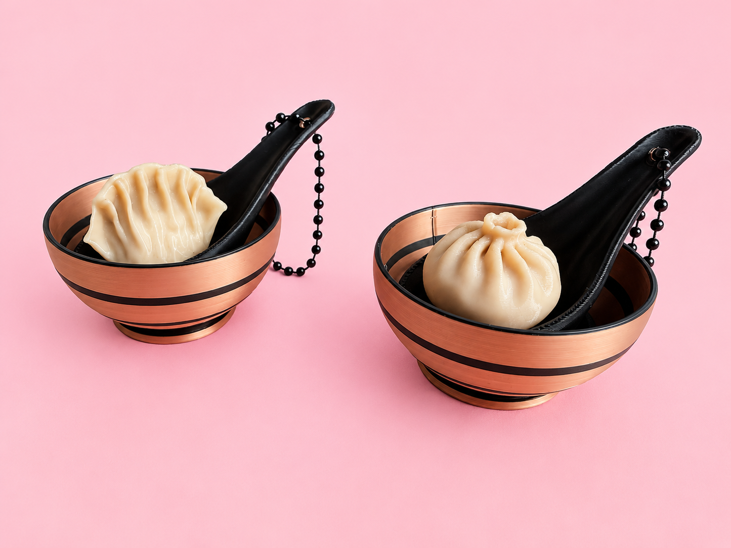 🥟 Dumpling Dish Fidget Clicker Keychain