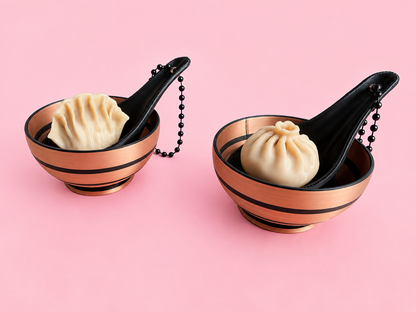 🥟 Dumpling Dish Fidget Clicker Keychain