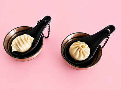 🥟 Dumpling Dish Fidget Clicker Keychain