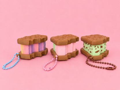 Ice Cream Sandwich Clicker Keychain🍦