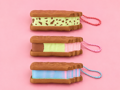 Ice Cream Sandwich Clicker Keychain🍦