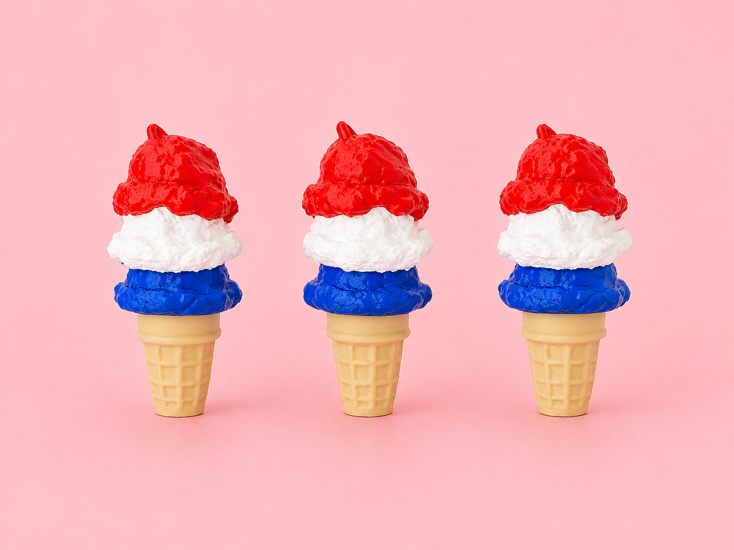 🇺🇸 Patriotic Ice Cream Cone Fidget Keychain