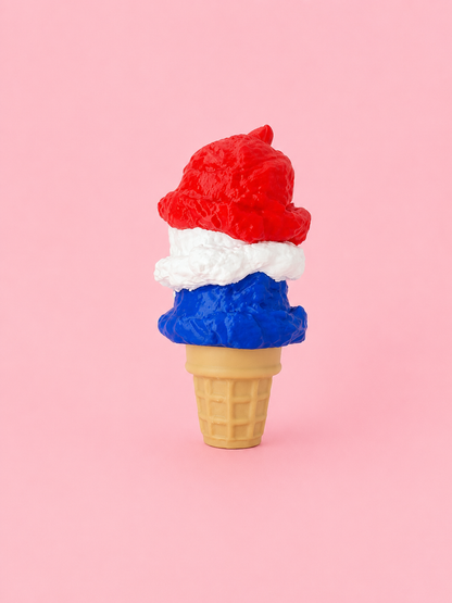 🇺🇸 Patriotic Ice Cream Cone Fidget Keychain