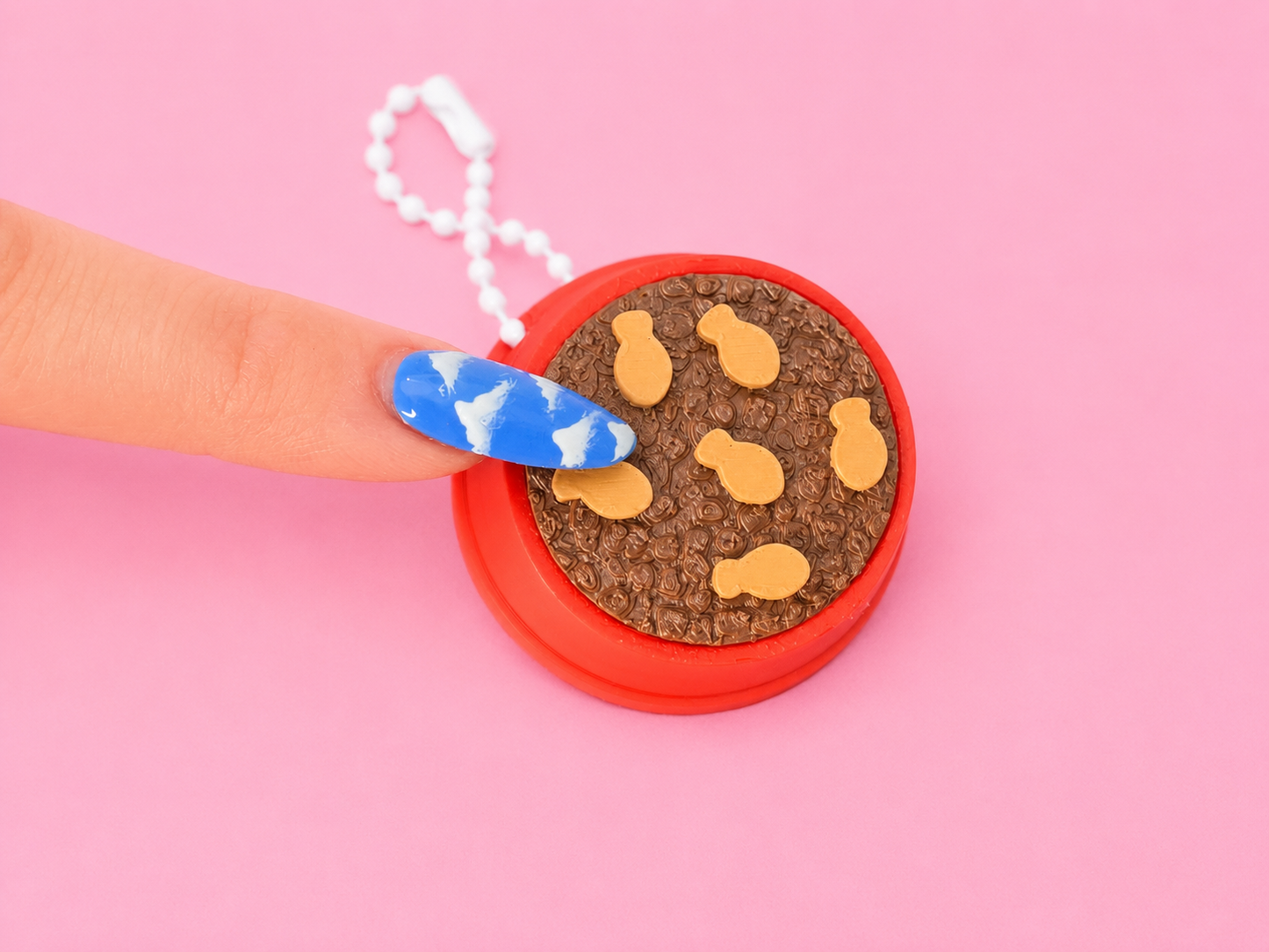 Pet Food Bowl Clicker Keychain | Dog & Cat Food Fidget | Mini Kawaii Sensory Keychain