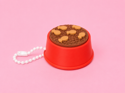 Pet Food Bowl Clicker Keychain | Dog & Cat Food Fidget | Mini Kawaii Sensory Keychain